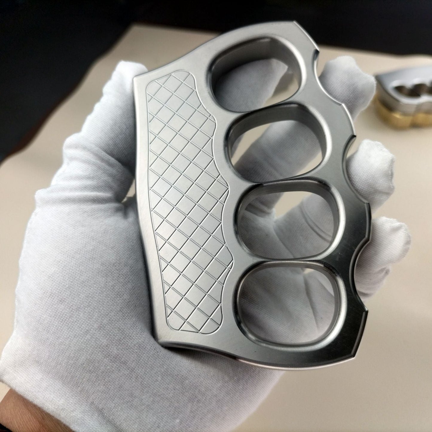 Utensile da esterno in acciaio inossidabile 304 con finitura a onda argentata