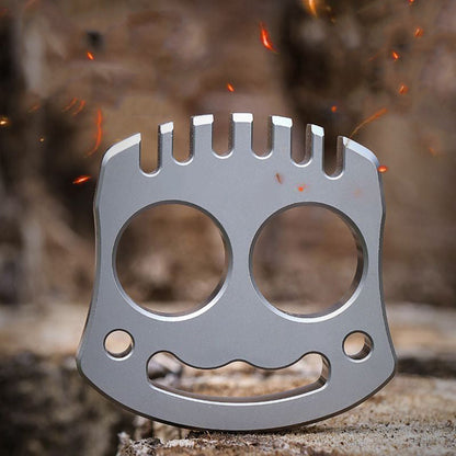Herramienta EDC de acero multiusos con calavera sonriente y sonrojada