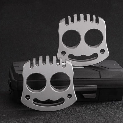 Herramienta EDC de acero multiusos con calavera sonriente y sonrojada