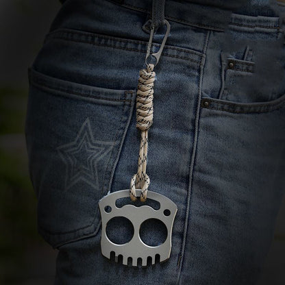 Herramienta EDC de acero multiusos con calavera sonriente y sonrojada