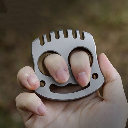 Herramienta EDC de acero multiusos con calavera sonriente y sonrojada