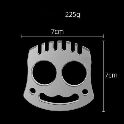 Herramienta EDC de acero multiusos con calavera sonriente y sonrojada