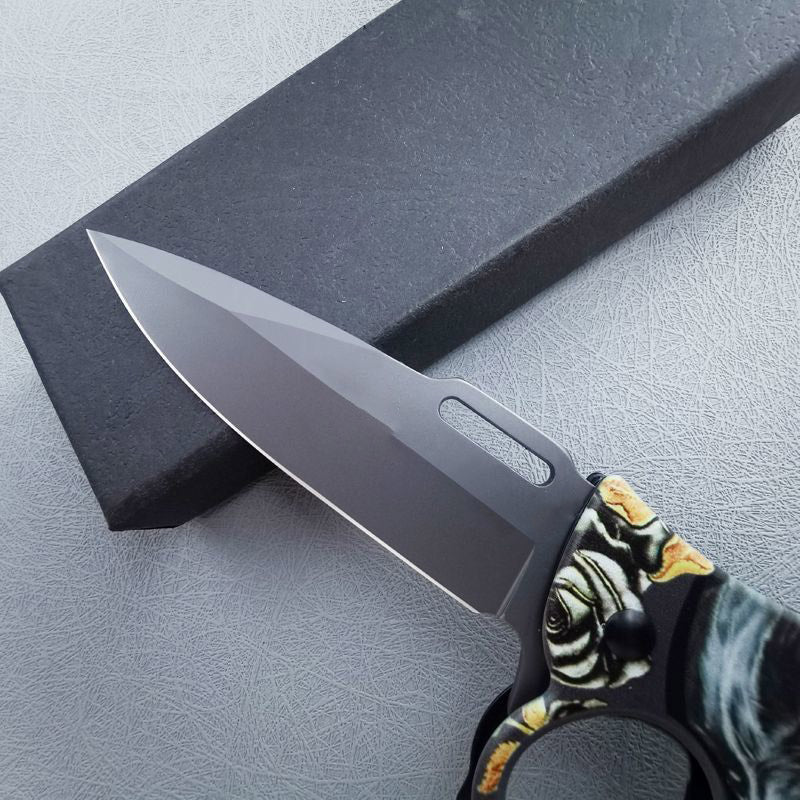 Wooden Handle Folding Outdoor Pocket Four Holes EDC Tools