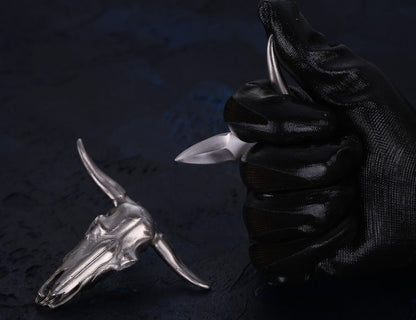 Mini Bullhead Pocket Keychain Backpack Charm EDC Tools