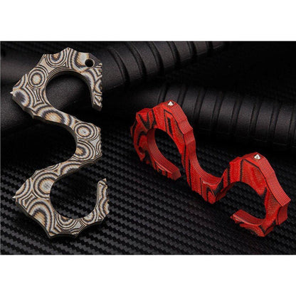 Ultraleichter G10-Seahorse-Dreifinger-EDC-Griffring