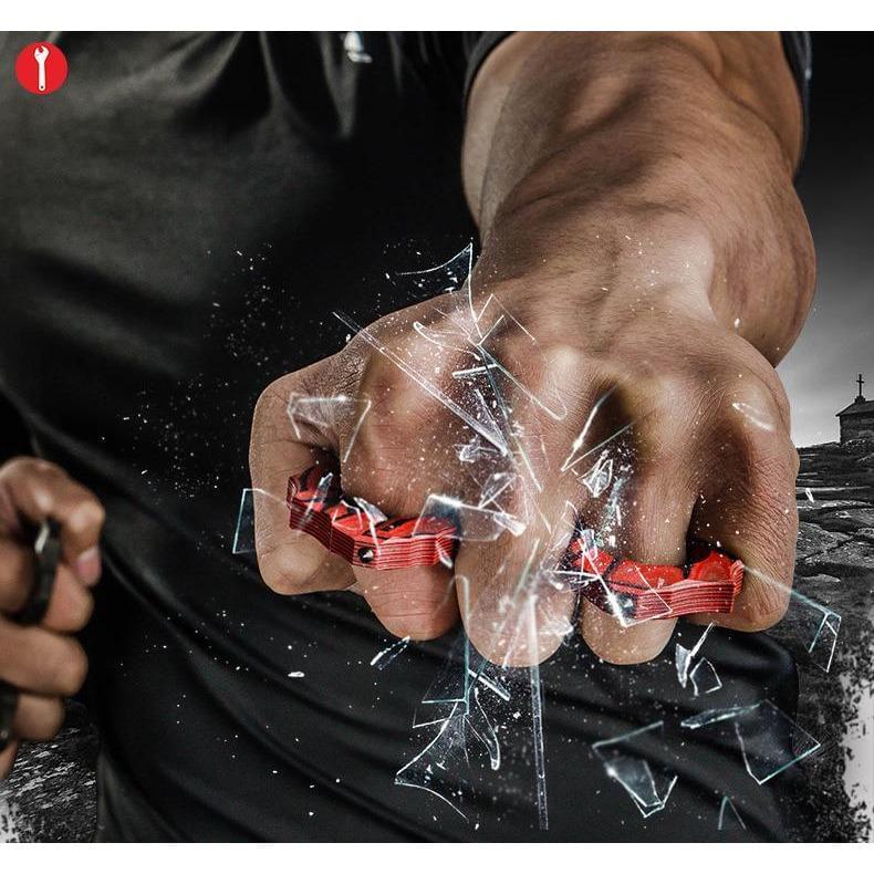 Tirapugni in ottone con tre dita e punte a forma di cavalluccio marino in materiale G10 ultraleggero 2019 