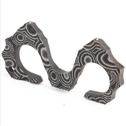 Ultraleichter G10-Seahorse-Dreifinger-EDC-Griffring