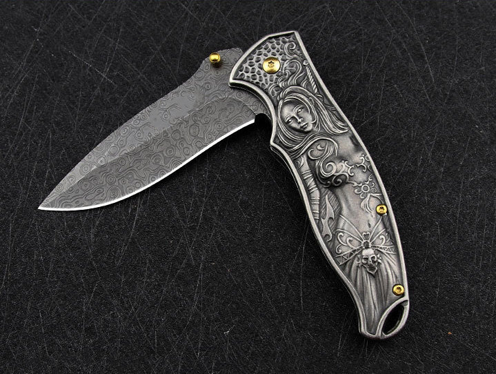 Female God Handle Folding Outdoor Pocket EDC Tool