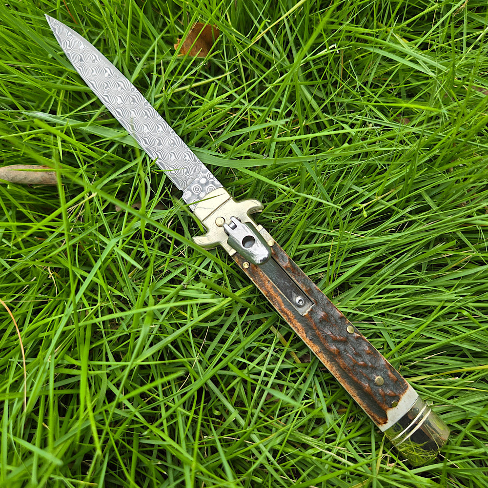 Classic Antler Handle Damascus Outdoor Tools