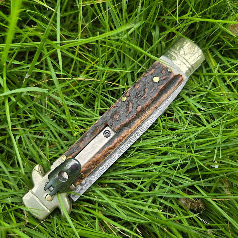 Classic Antler Handle Damascus Outdoor Tools