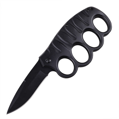 Multifunktionales Vierloch-Outdoor-Werkzeug aus schwarzbeschichtetem Titancarbon