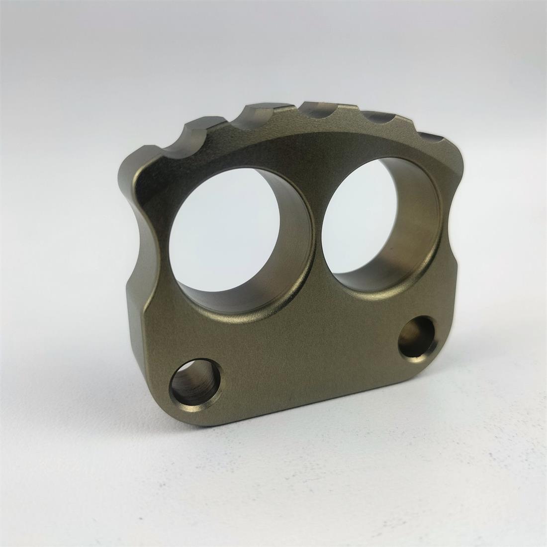 Herramienta EDC portátil de aluminio engrosado de dos orificios con forma de minicalavera
