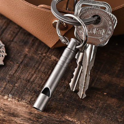Dezibel Titanpfeife Outdoor EDC Rucksack-Anhänger-Werkzeug