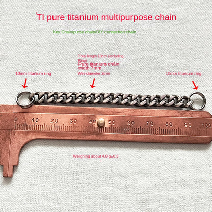 Outil EDC portable chaîne titane cure-dents acier 304