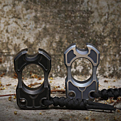 Ein-Finger TC4 Titan Schwarz Mini-Flasche Outdoor EDC Werkzeug