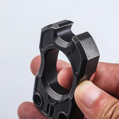 Ein-Finger TC4 Titan Schwarz Mini-Flasche Outdoor EDC Werkzeug