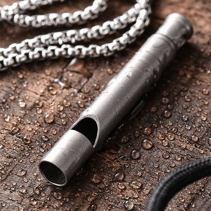 Dezibel Titanpfeife Outdoor EDC Rucksack-Anhänger-Werkzeug