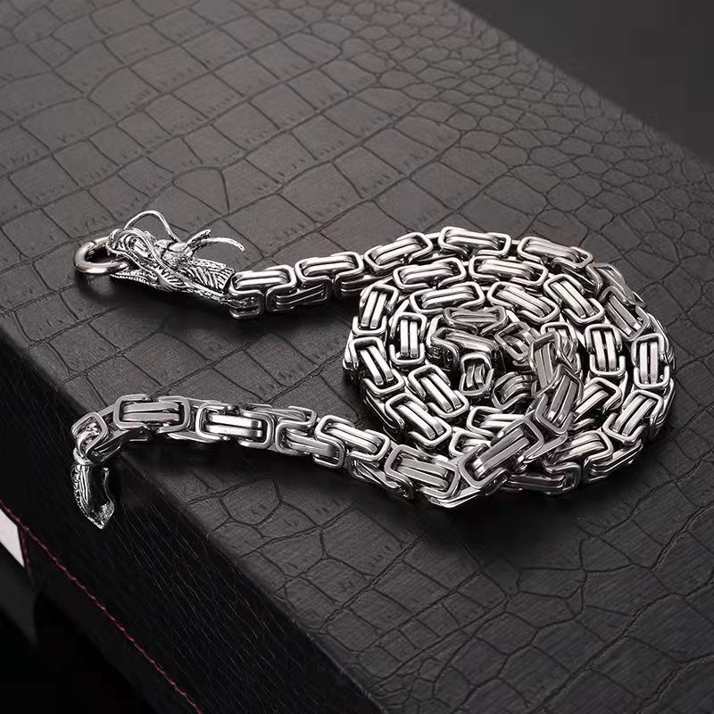 Adjustable and Removable Wrist Dragon Head Titanium Chain Decoration