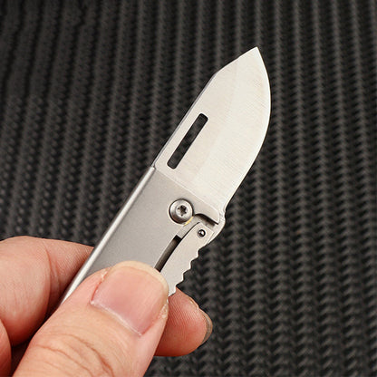 Abridor de garrafas EDC mini, dobrável, com pingente para porta-chaves