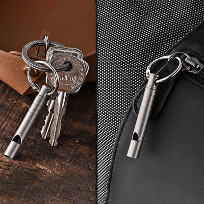 Dezibel Titanpfeife Outdoor EDC Rucksack-Anhänger-Werkzeug