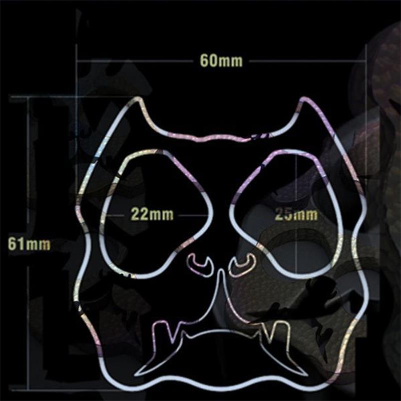 Herramienta de decoración EDC de titanio con cabeza de perro para exteriores
