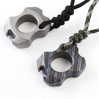Mini Titanium Bottle Opener Portable Pendant Backpack Keyaccessoryr