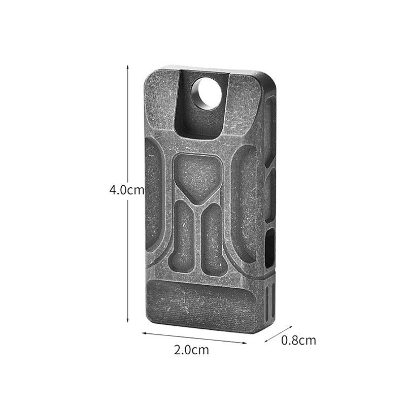 Titanium Pendant Whistle Double Barrel