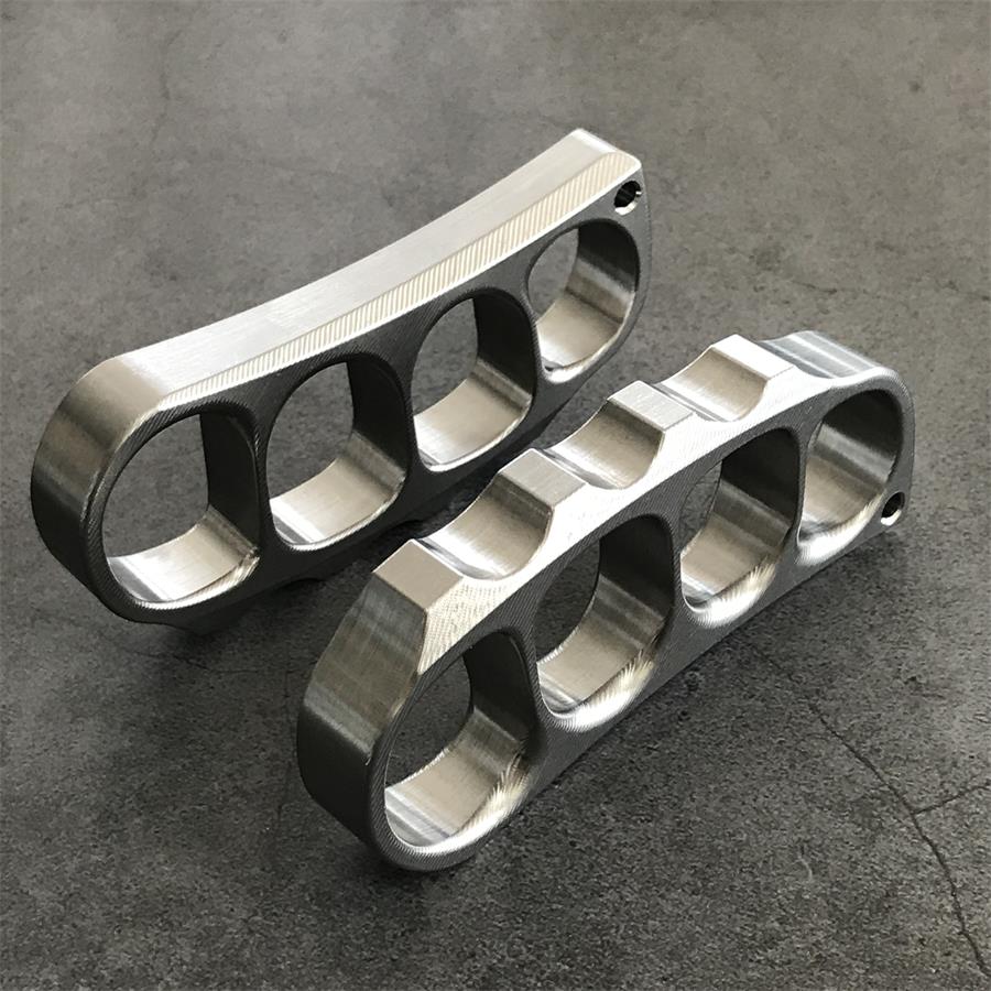 Guisante de titanio con diseño de textura superficial, ligero y fácil de transportar, herramienta EDC para exteriores
