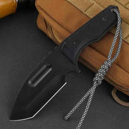 Herramienta para exteriores con funda K de patrón de camuflaje de doble color de titanio negro G10
