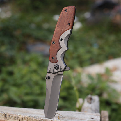 Multi-functional Outdoor Folding  G10 Wood Handle Portable Tool