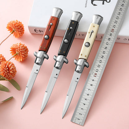 Outils pliants de camping extérieur en bois peint résine 7Cr13Mov