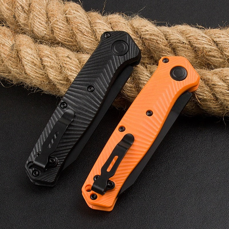 BM8551 Herramienta portátil de exterior con mango de fibra de vidrio de nailon y titanio negro