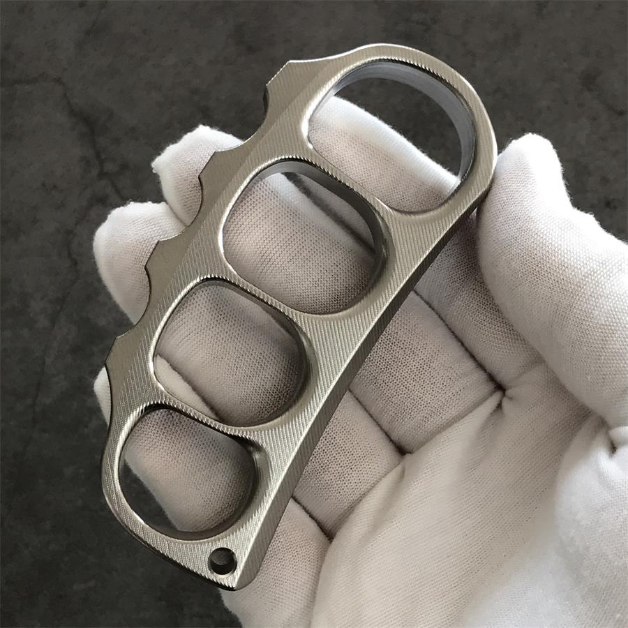 Guisante de titanio con diseño de textura superficial, ligero y fácil de transportar, herramienta EDC para exteriores
