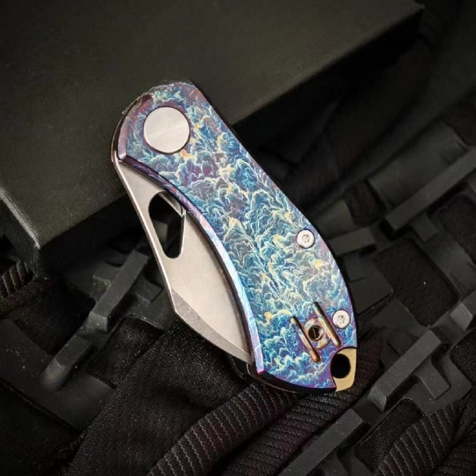 Titanium Alloy Lightning Pattern Folding Outdoor Tool