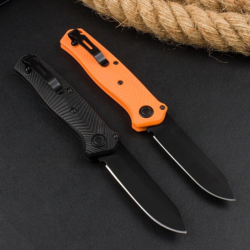 BM8551 Herramienta portátil de exterior con mango de fibra de vidrio de nailon y titanio negro