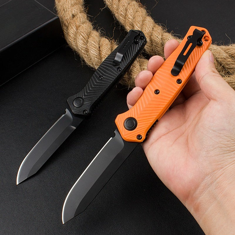 BM8551 Herramienta portátil de exterior con mango de fibra de vidrio de nailon y titanio negro