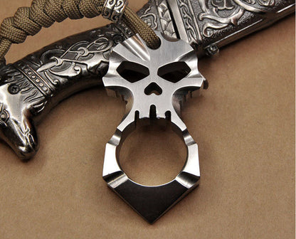 Mini Titanium Skull Portable EDC Decoration Outdoor Tool Keyaccessoryr