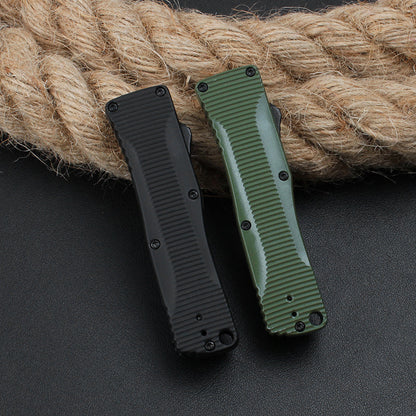 Ferramenta EDC de bolso mini para exterior BM 4850, com cabo em zinco e alumínio e acabamento lavado à pedra