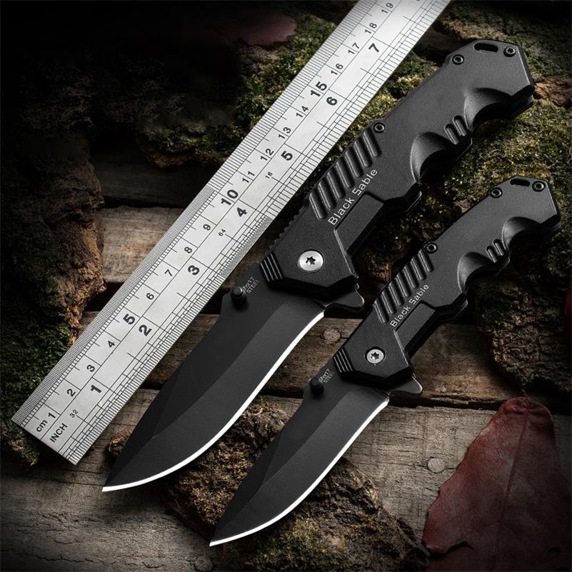Portable Folding Outdoor Black Pocket Tool Large and Small Size