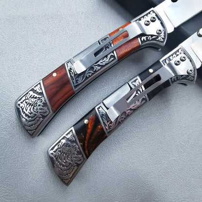 Exquisit geschnitztes, faltbares tragbares Outdoor-Werkzeug