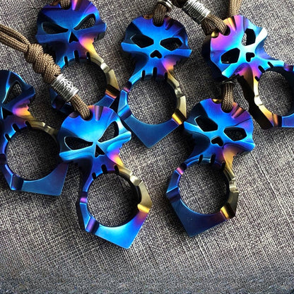 Mini Titanium Skull Portable EDC Decoration Outdoor Tool Keyaccessoryr