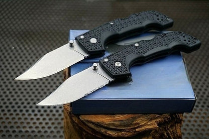 Schwarzer glasfaserverstärkter Nylon-Griff 420HC Outdoor-Klappwerkzeug