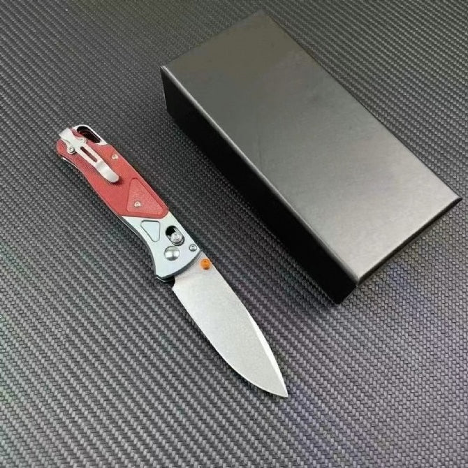 BM535-09 Red Aviation Aluminum G10 Outdoor Folding Tool