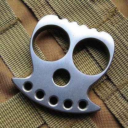 Llavero de defensa personal con calavera de acero inoxidable 9cr13mov