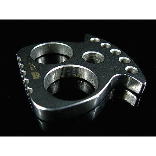 Llavero de autodefensa con calavera de acero inoxidable 9cr13mov 