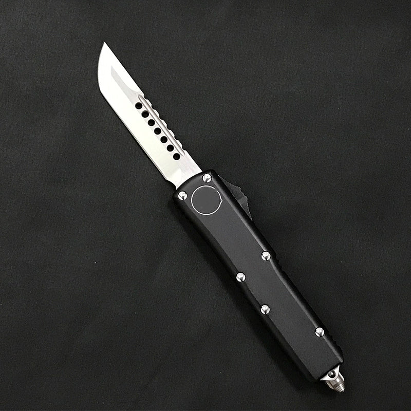 Utensile tascabile in alluminio nero con manico per esterni