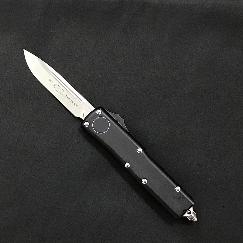 Utensile tascabile in alluminio nero con manico per esterni