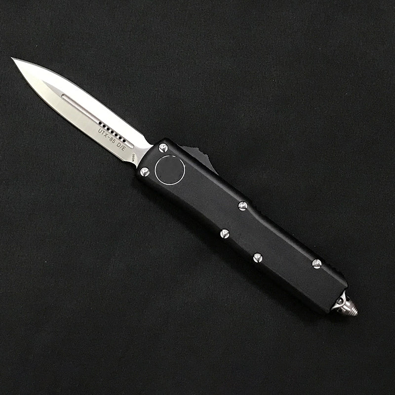Utensile tascabile in alluminio nero con manico per esterni