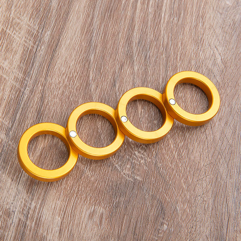 Light aluminium folding brass knuckles self defense for easy carry and airport security.