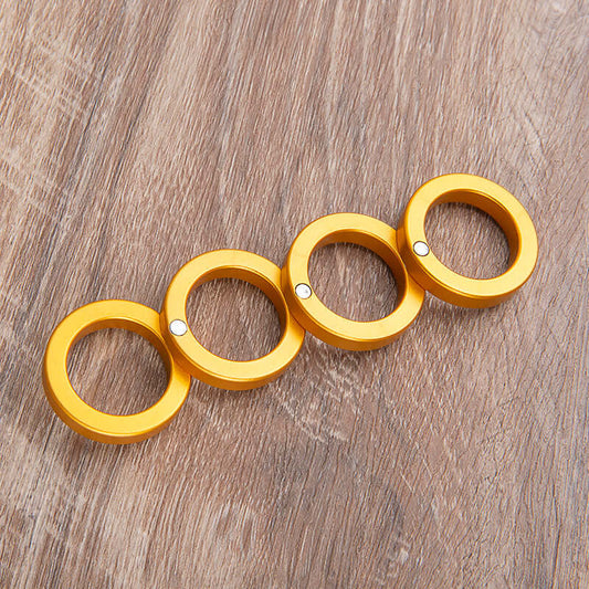 Light aluminium folding brass knuckles self defense for easy carry and airport security.